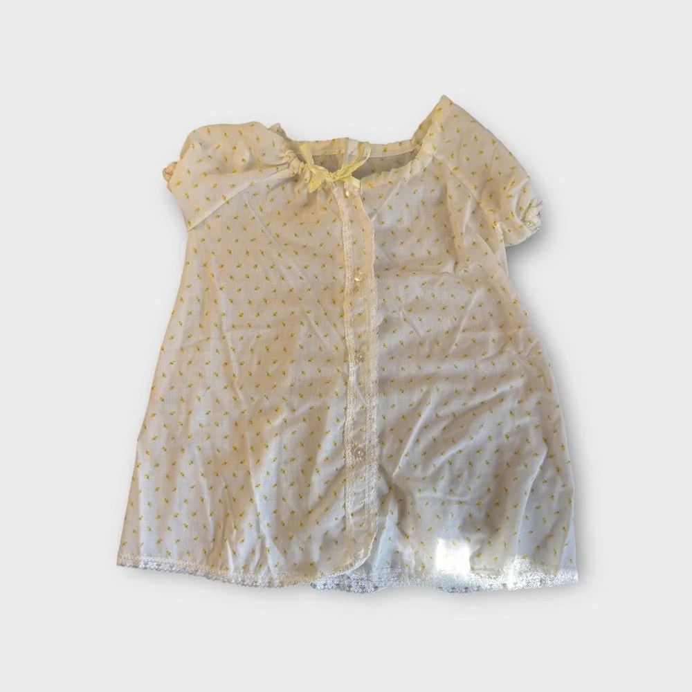 Vintage‎ Baby Toddler Girls Nightgowns Lot of 4, Lace, Floral, Cottagecore